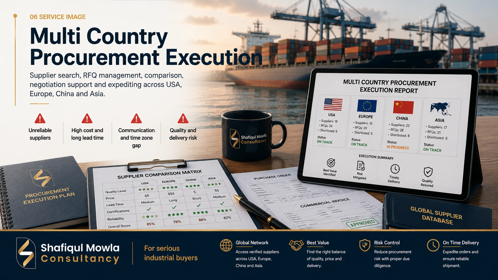 Multi country procurement execution and sourcing support service