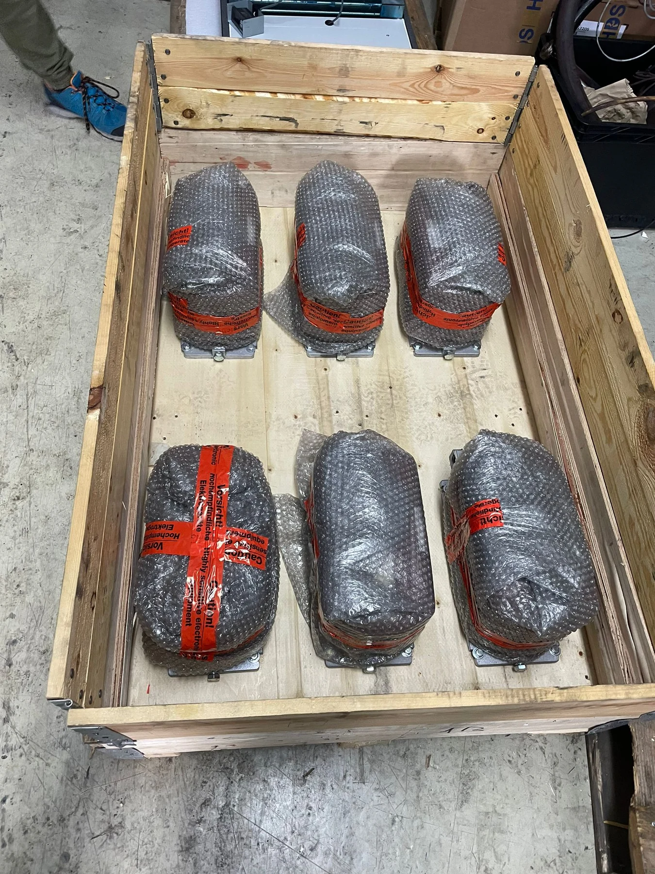 ABB KOFA 12F3 current transformers protected inside export wooden crate