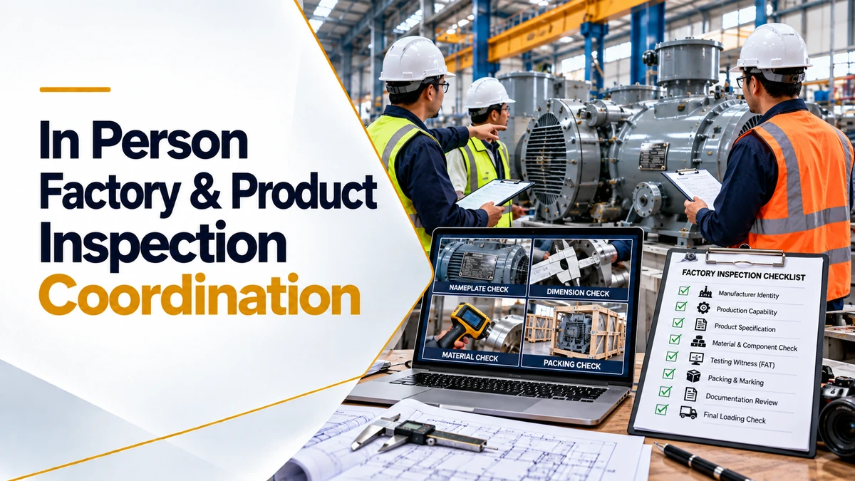 On-site factory and product inspection coordination in Asia and Europe