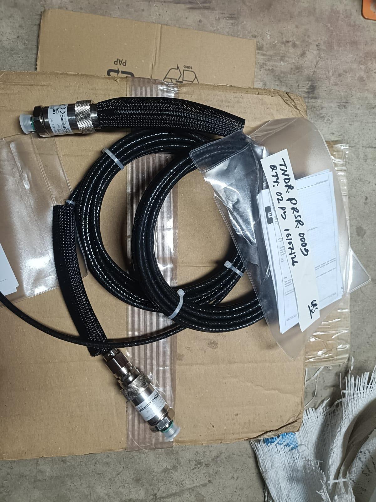 Packed HYDAC pressure transducer order ready for industrial delivery
