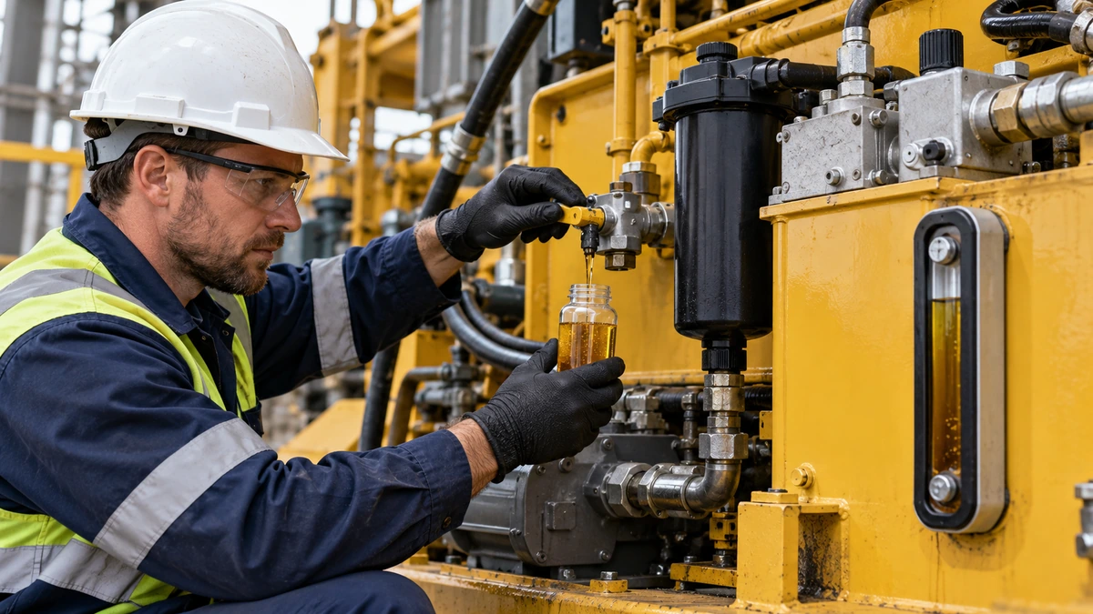 Hydraulic oil contamination condition monitoring