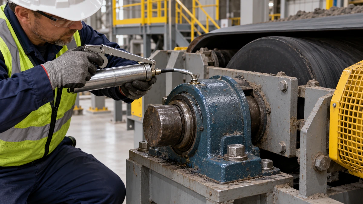 Industrial bearing lubrication condition review