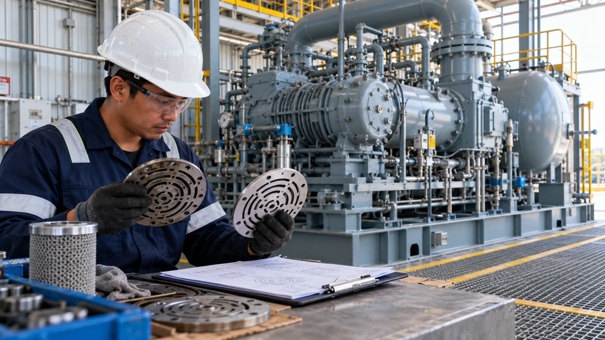 Industrial compressor spare part identification