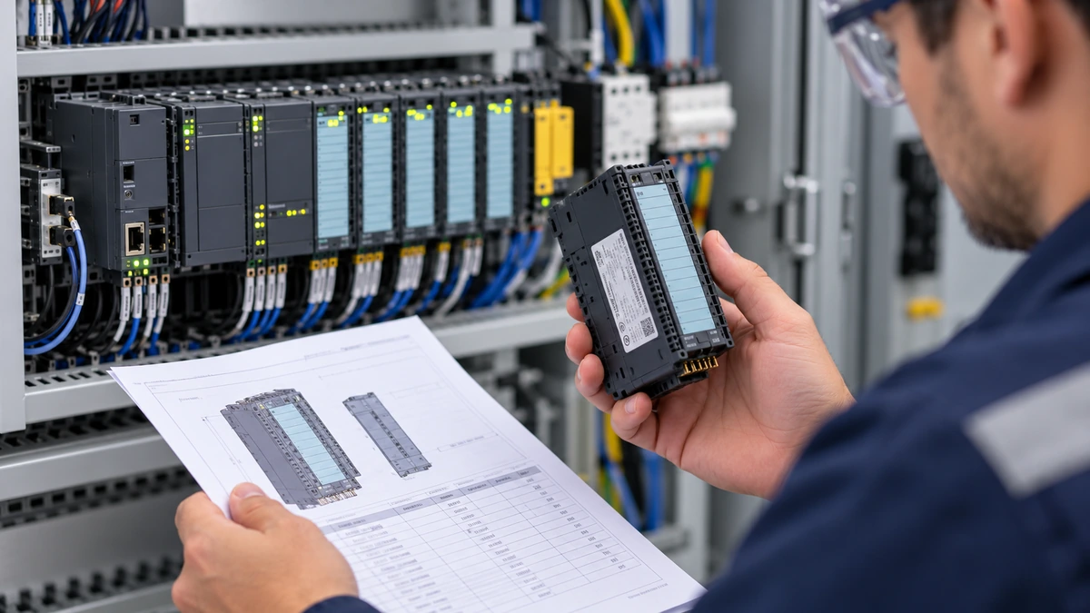 Industrial I O module model and revision verification