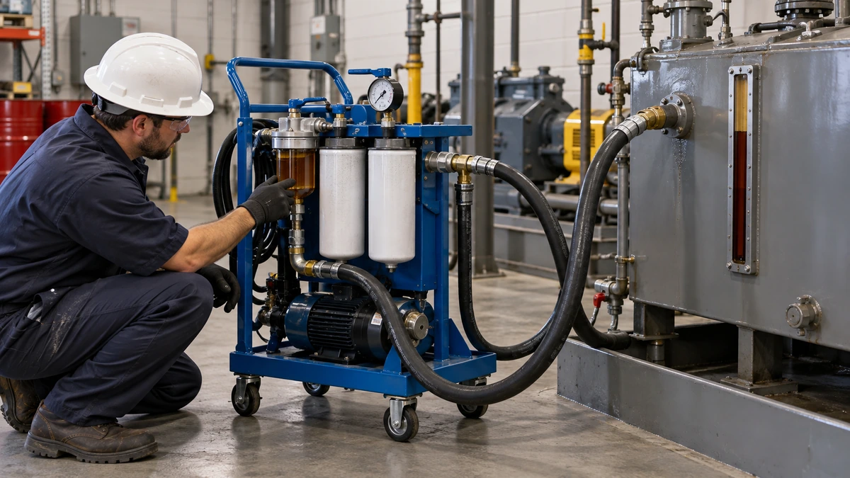 Industrial oil filtration condition review