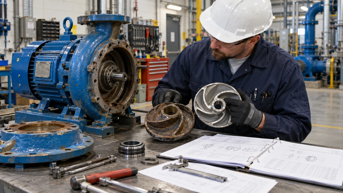 Industrial pump replacement part identification