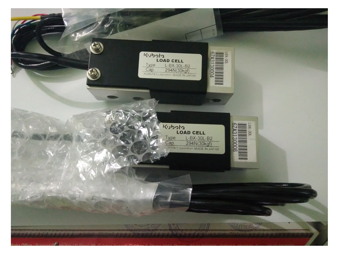 Kubota L-BX-30L-B2 294N 30kgf load cell industrial weighing procurement experience