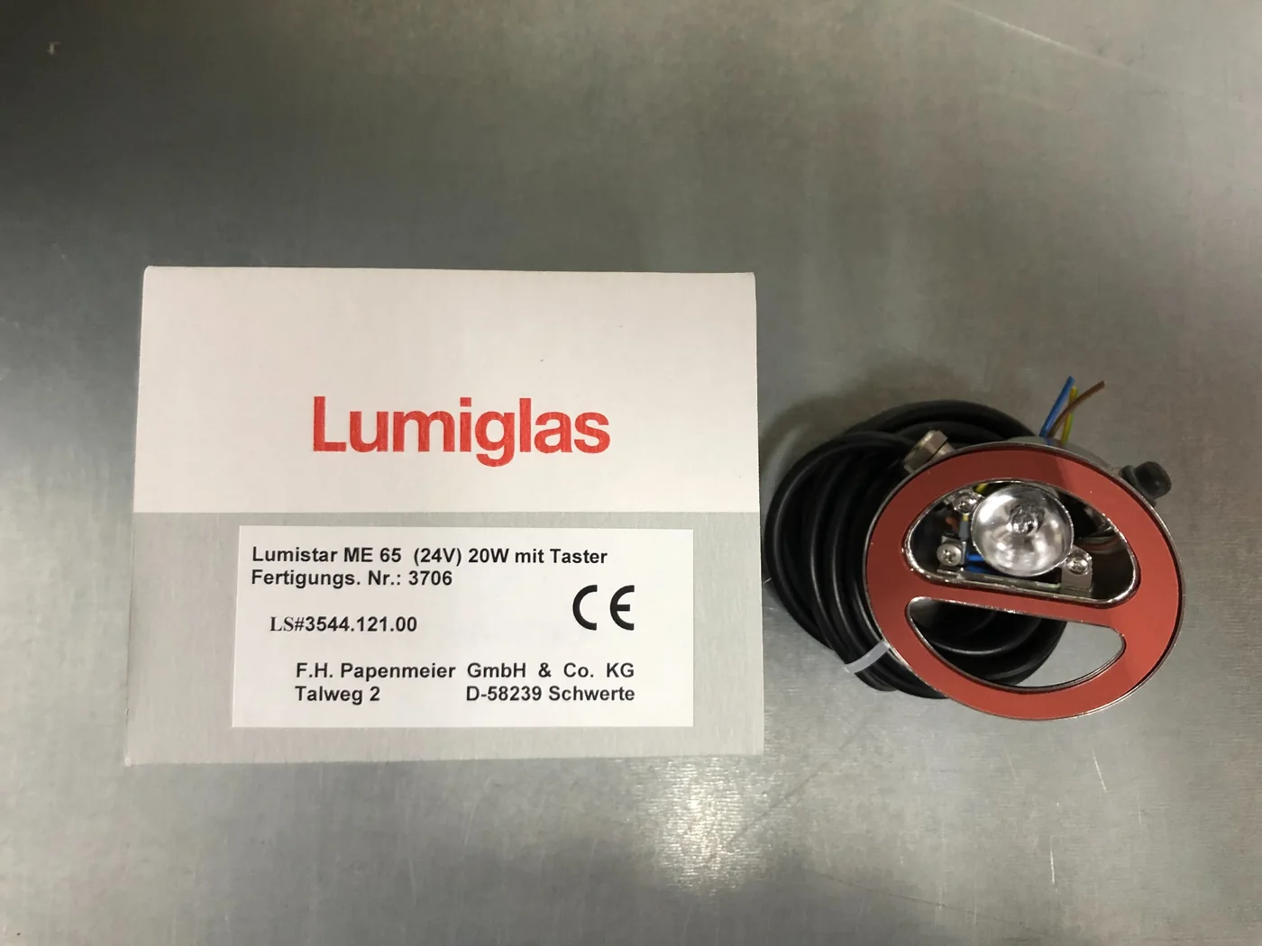 Lumiglas Lumistar ME 65 24 volt 20 watt sight glass luminaire vessel inspection light