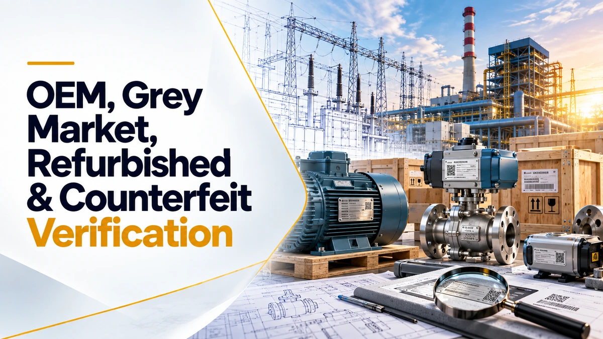OEM grey market refurbished and counterfeit industrial product verification