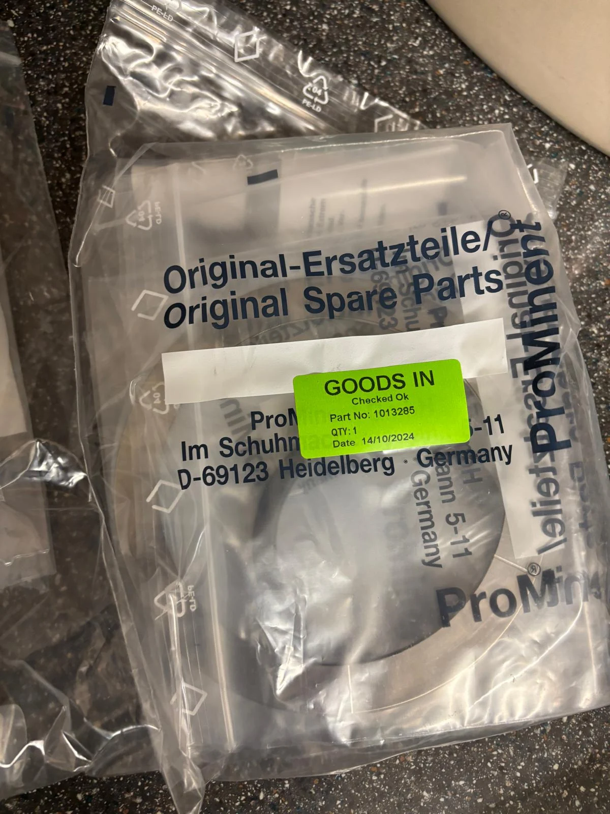 ProMinent part 1013285 dosing pump spare part seal kit