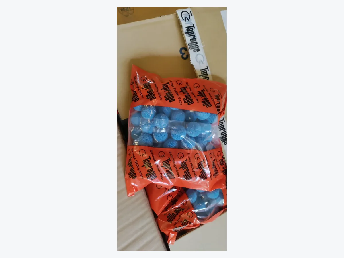 Taprogge condenser cleaning sponge balls from technical procurement experience for power plant cooling water systems