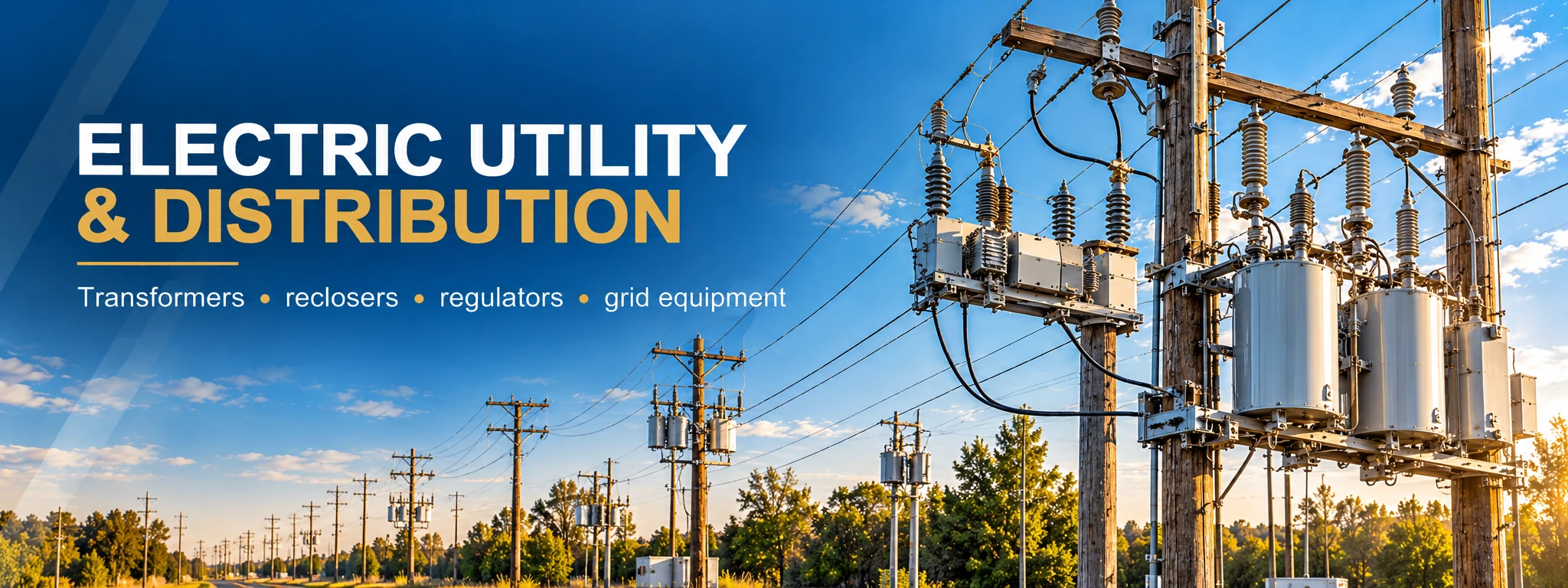 U.S. electric utility distribution equipment procurement for transformers reclosers regulators and grid equipment