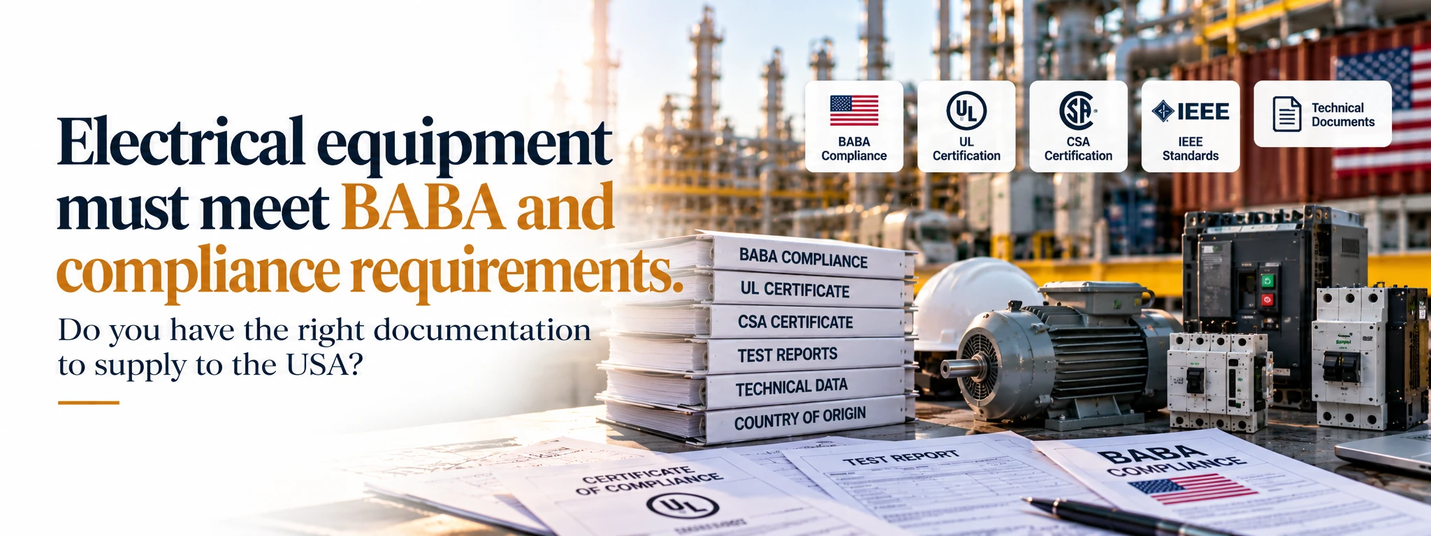 U.S. BABA Buy America industrial electrical equipment compliance and procurement documentation