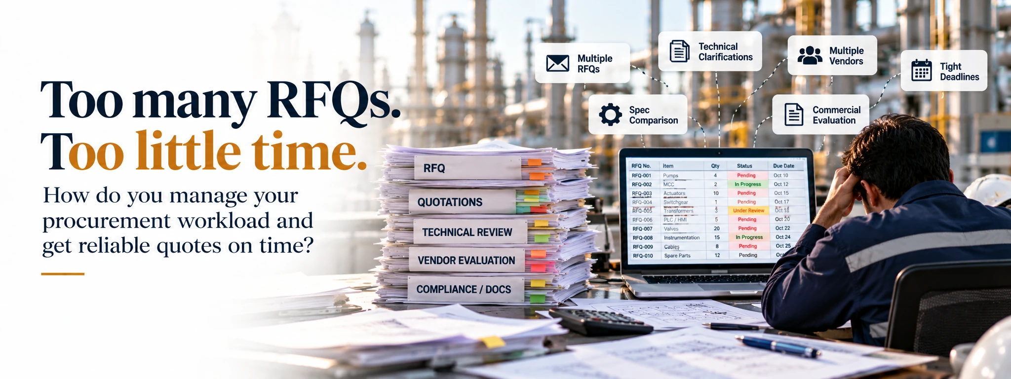 U.S. industrial RFQ procurement workload overload and external technical procurement capacity
