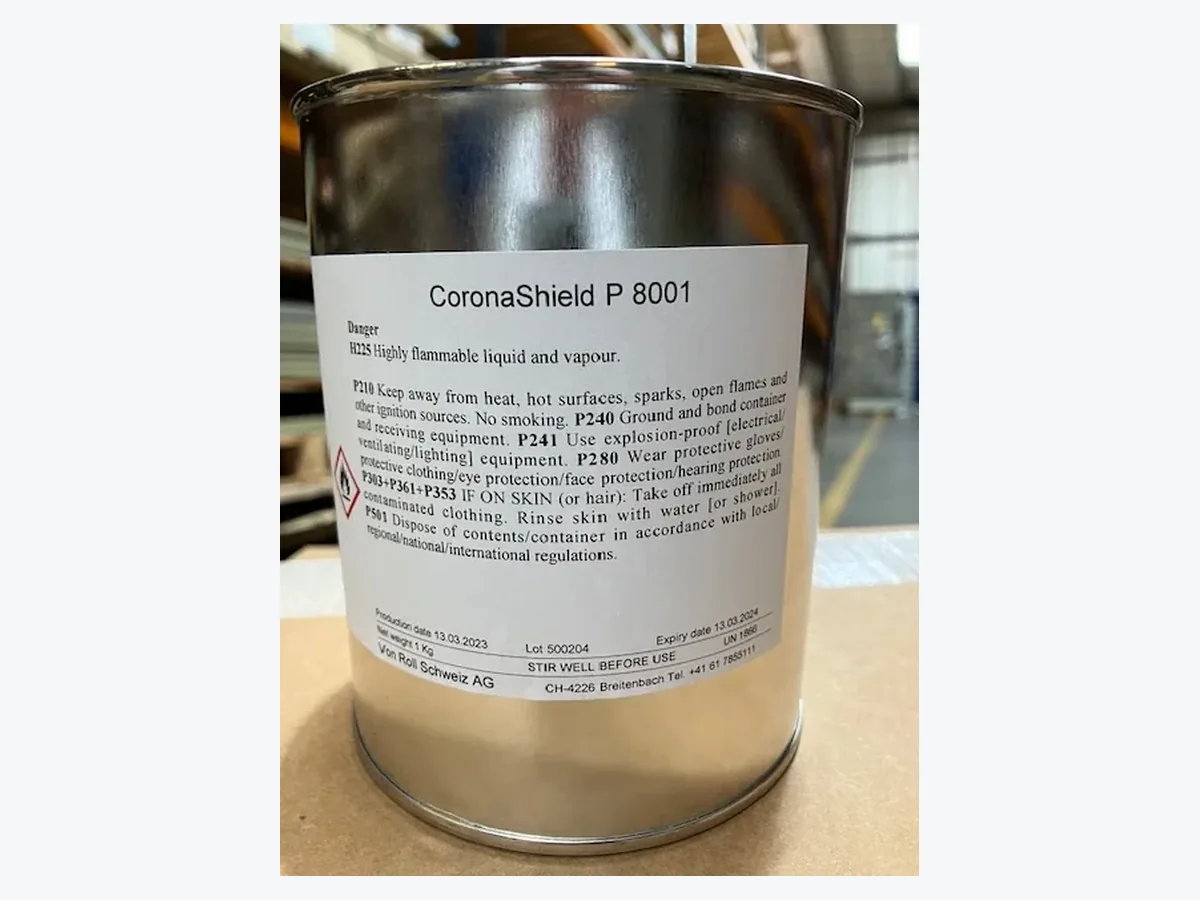 Von Roll CoronaShield P 8001 electrical insulation coating from technical procurement experience
